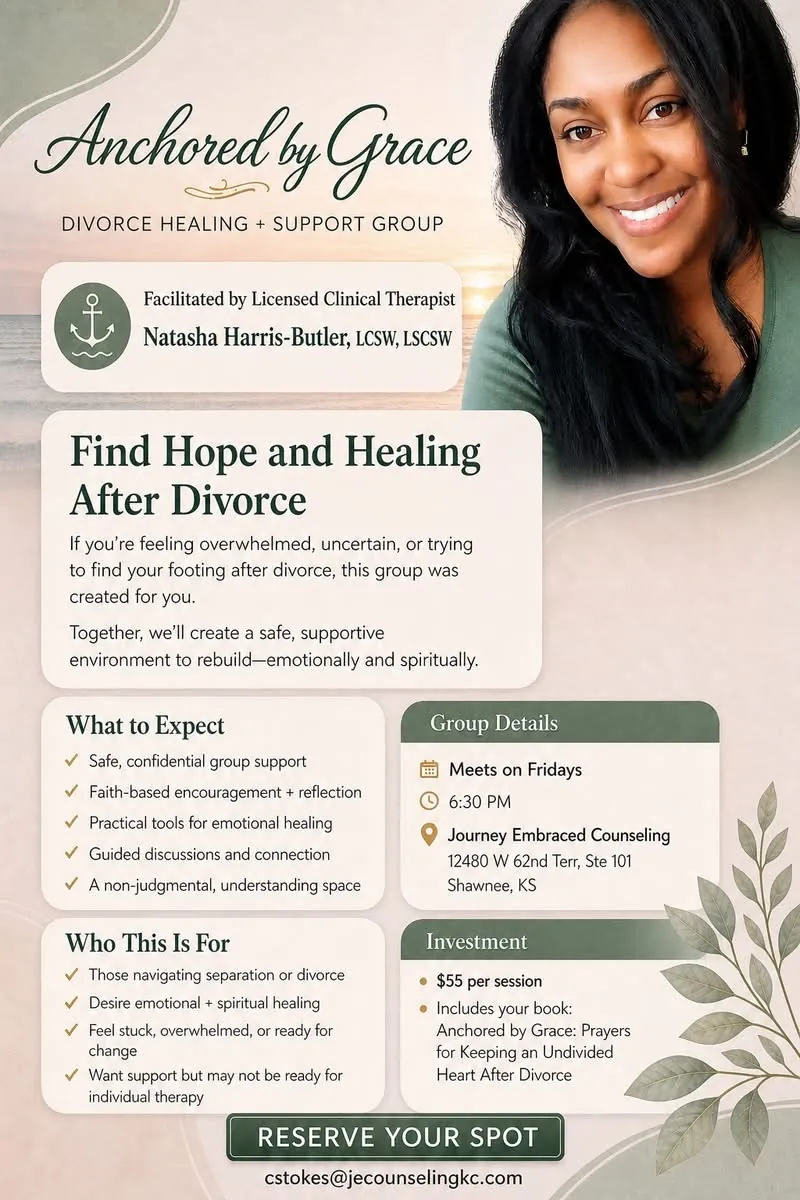 Anchored by Grace: Divorce Healing & Support Group Flyer