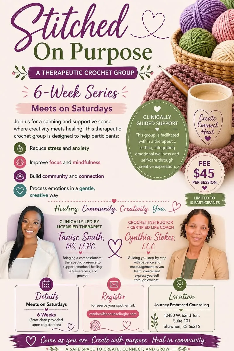 Stitched on Purpose: A Therapeutic Crochet Group - 6 Week Series