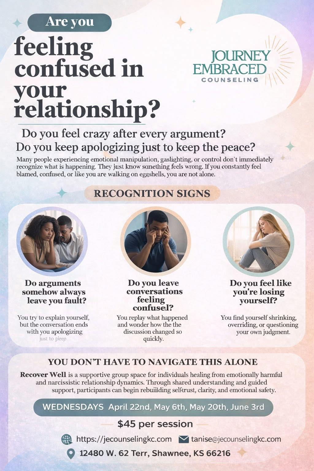 Recover Well: Narcissistic Abuse Recovery Group Flyer