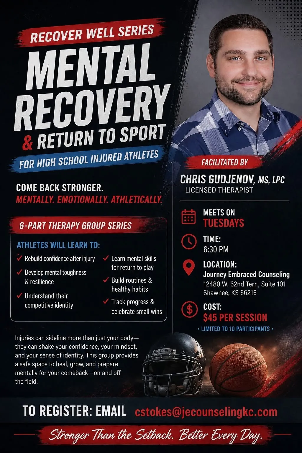 Recover Well Series: Mental Recovery and Return to Sport Flyer
